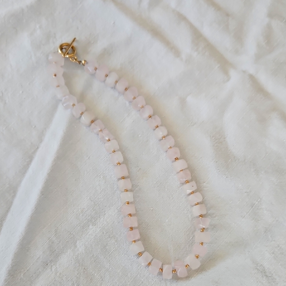 Elegant Pink Beaded Necklace